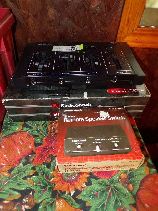 lot 1892 image: Radio Shack 4 Channel Microphone Mixer etc.