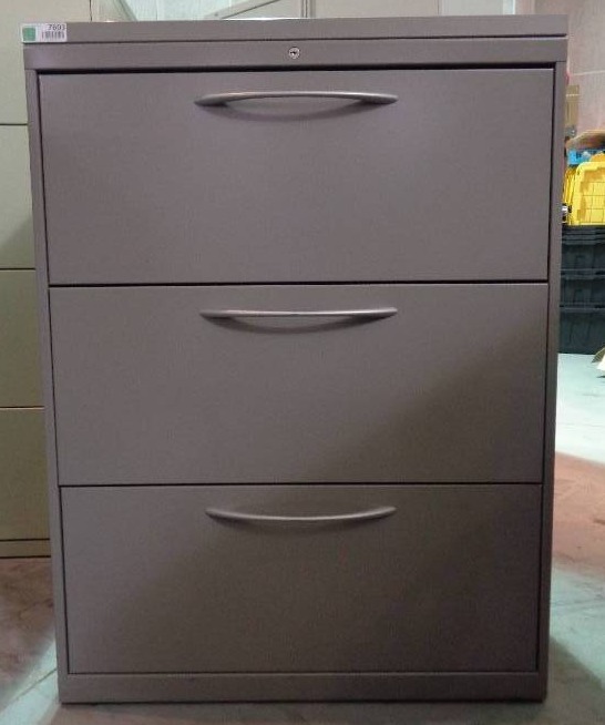 3 Drawer Metal Lateral File Cabinet Gray Office Furniture File