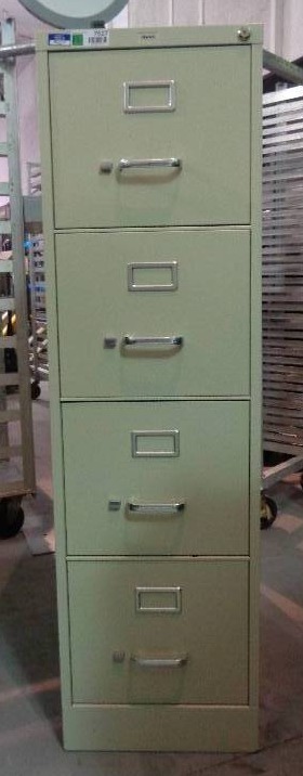 Hirsh 4 Drawer Vertical File Cabinet Beige Office Furniture File Cabinets And More Hon Steelcase Hirsh Staples Tennsco Equip Bid