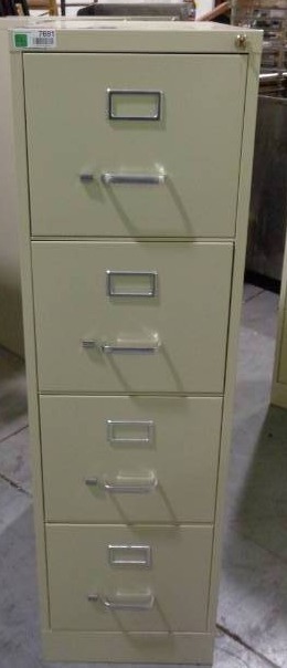 4 Drawer Metal File Cabinet Office Furniture File Cabinets And More Hon Steelcase Hirsh Staples Tennsco Equip Bid