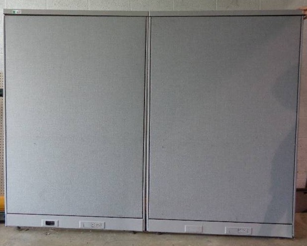 lot 7706 image: Steelcase FPW4-42 3D Hinged Cubicle Panels Moveable Walls - 3 Panels
