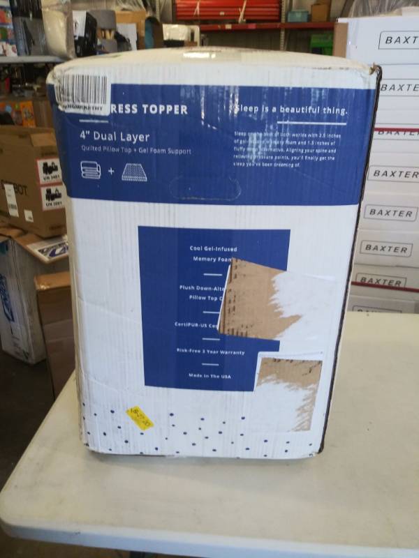 Viscosoft 4 Inch Pillow Top Gel Memory Foam Mattress Topper Queen