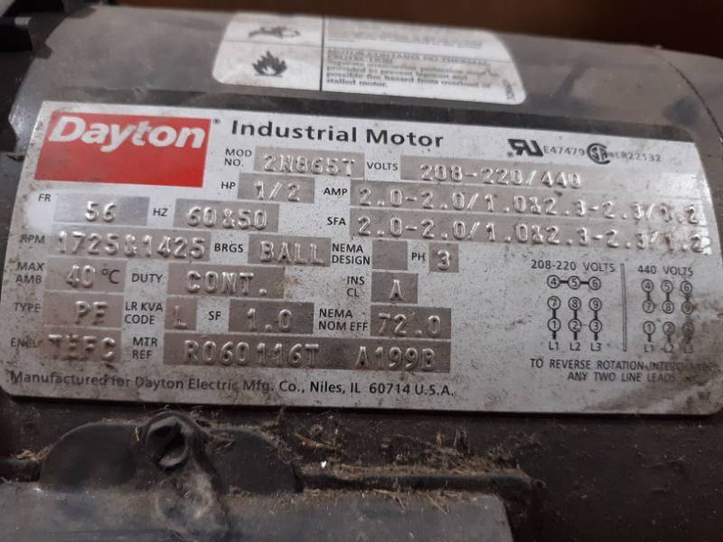 lot 5334 image: Dayton Industrial Motor