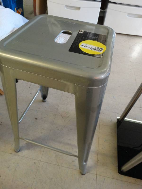 lot 1359 image: 24 inch galvanized steel counter stool