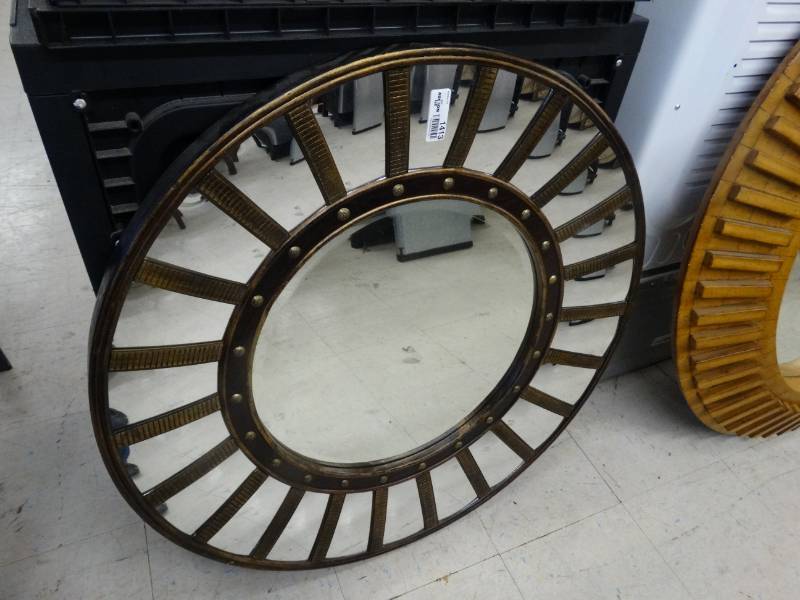 lot 1413 image: Large Round Mirror