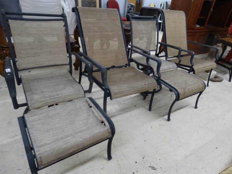 lot 1442 image: Two Sets of Two Patio Chairs