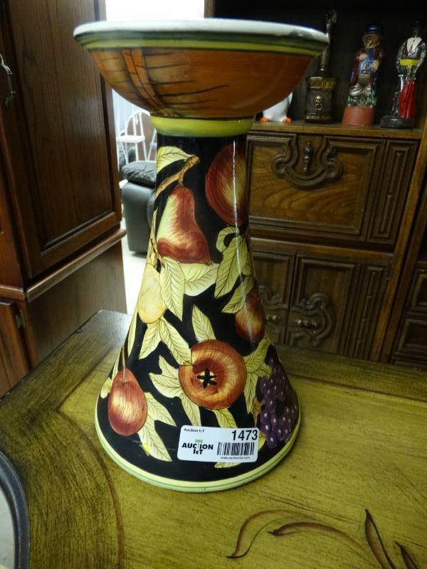 lot 1473 image: Painted decorative tall candle holder- 12