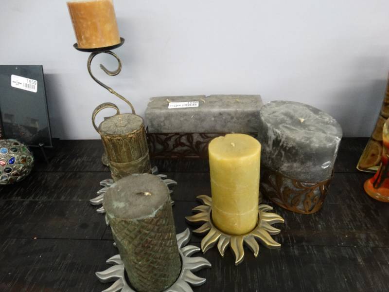 lot 1558 image: 6 pc candle & holder set