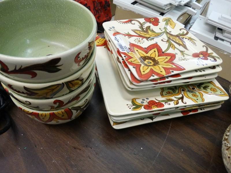 lot 1572 image: 12 pc serving set Pier 1 Imports china