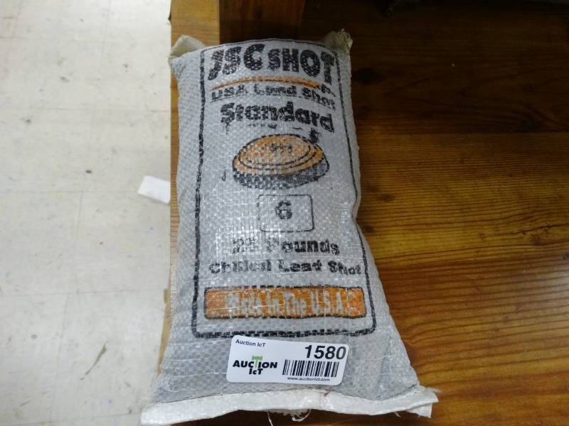 lot 1580 image: 25 pound bag lead shot
