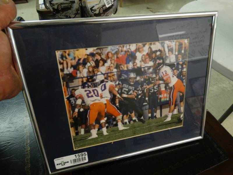 lot 1595 image: Framed football photo