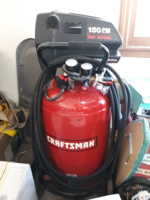 Craftsman air compressor 33 store gallon 150 psi 2hp