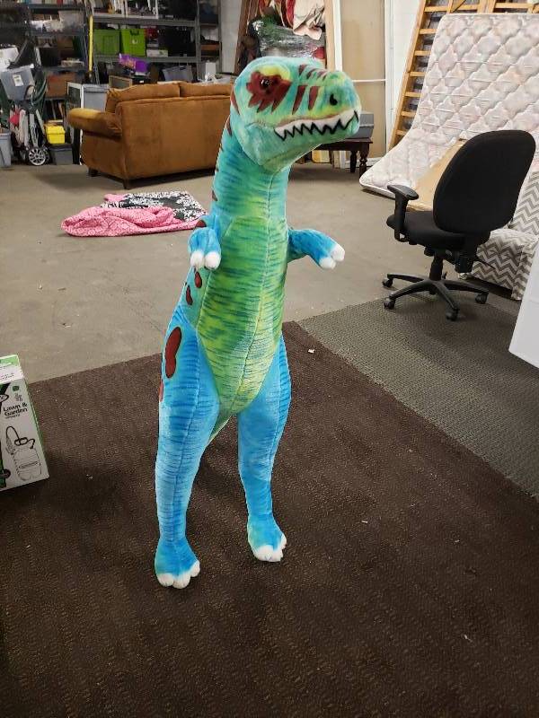 lot 1490 image: 4ft Tall Stuffed Dinosaur