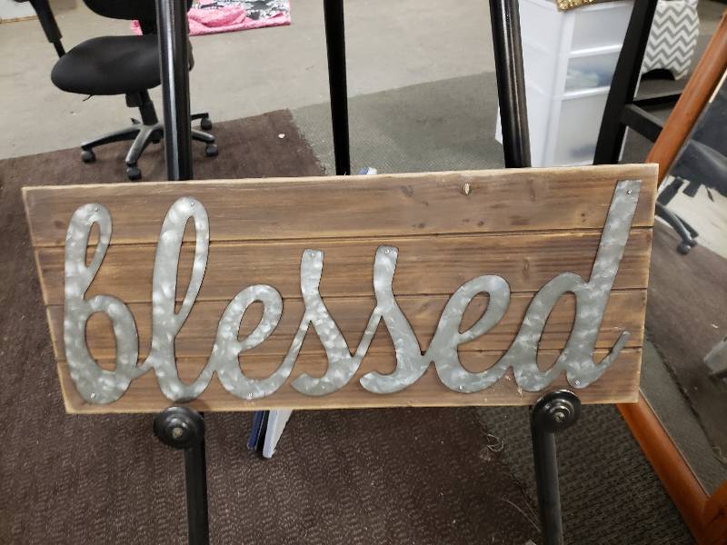lot 1507 image: Blessed wall Sign