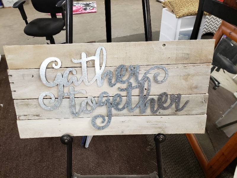 lot 1508 image: Gather Together Wall Sign