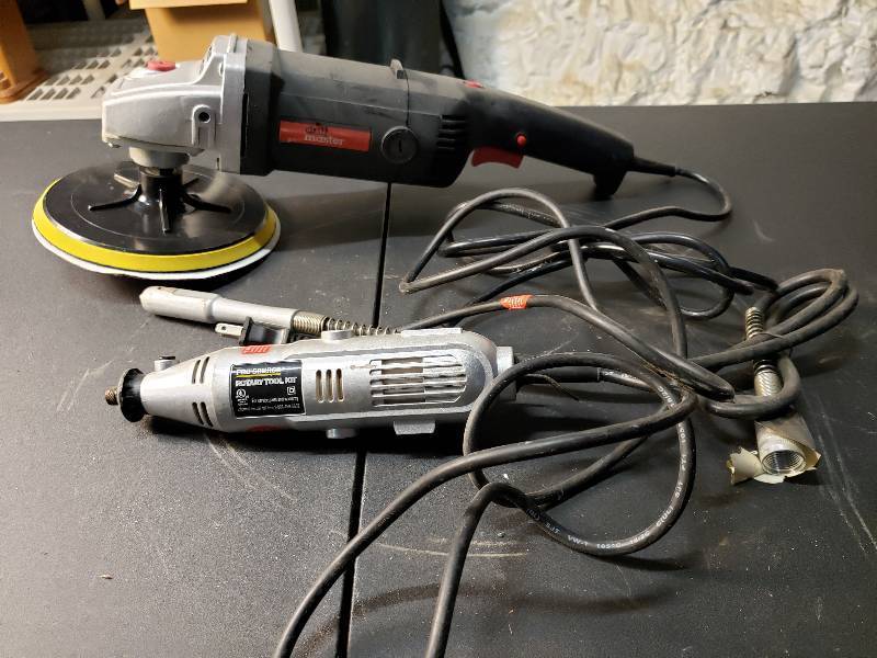 lot 9338 image: Drill Master 7 SanderPolisher and Pro Source Rotary Tool Kit