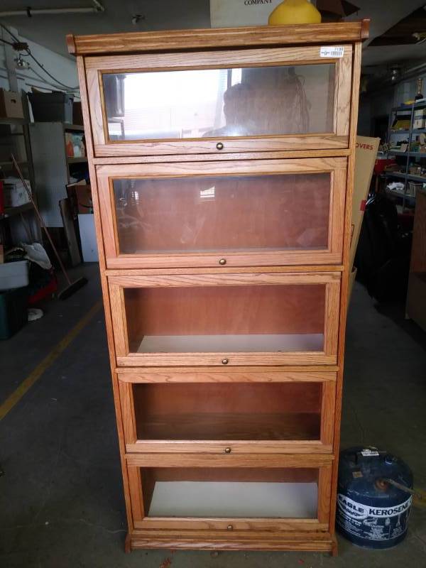 lot 7186 image: Wood & Glass Lawyers bookcase
