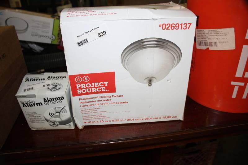 lot 841 image: Project Source Nickel Finish Ceiling Light