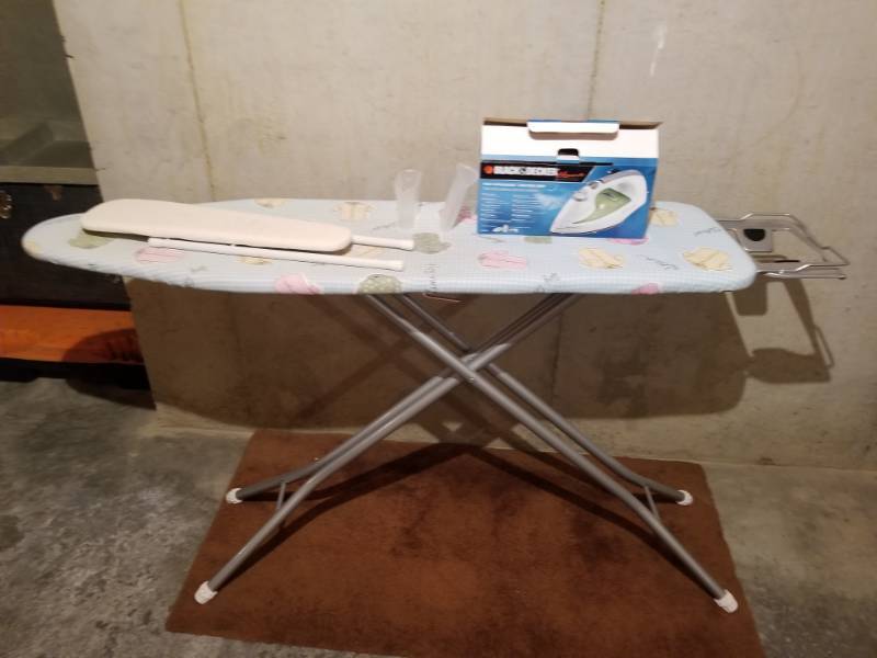 lot 106 image: B&D Steam Iron and Two Ironing Boards
