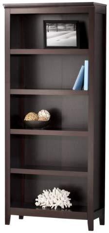 lot 7740 image: Threshold Carson 5 Shelf Bookcase, Walnut Finish