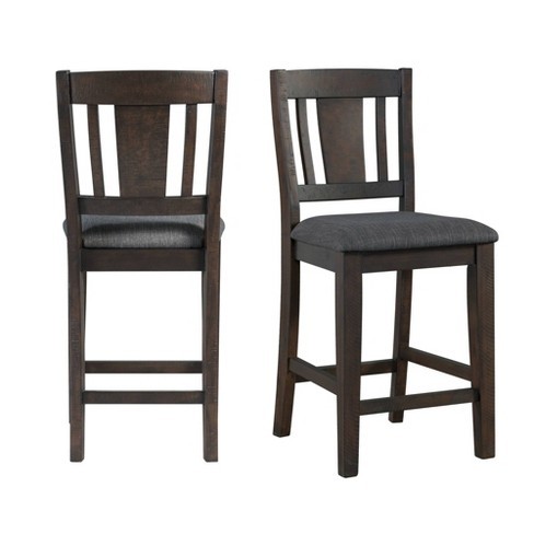 lot 7751 image: Carter Counter Height Side Chair Set Graphite Gray - Picket House Furnishings 2 Pack