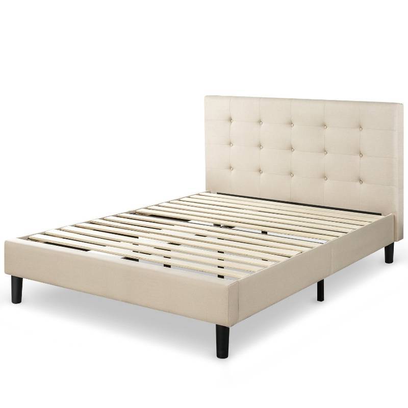 lot 7782 image: Ibidun Upholstered Platform Bed Frame - Zinus