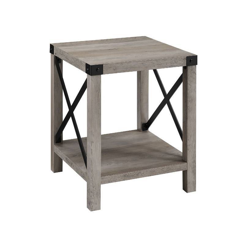 lot 7790 image: Walker Edison 18 Metal X Side Table - Saracina Home