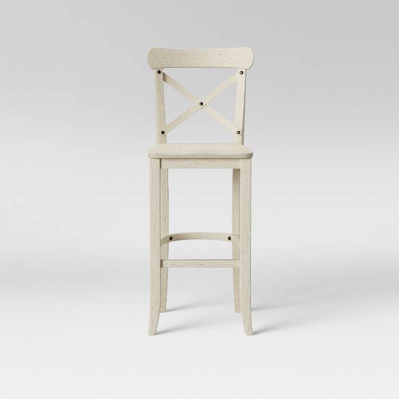 lot 7827 image: 30 Litchfield X-Back Barstool, White - Threshold