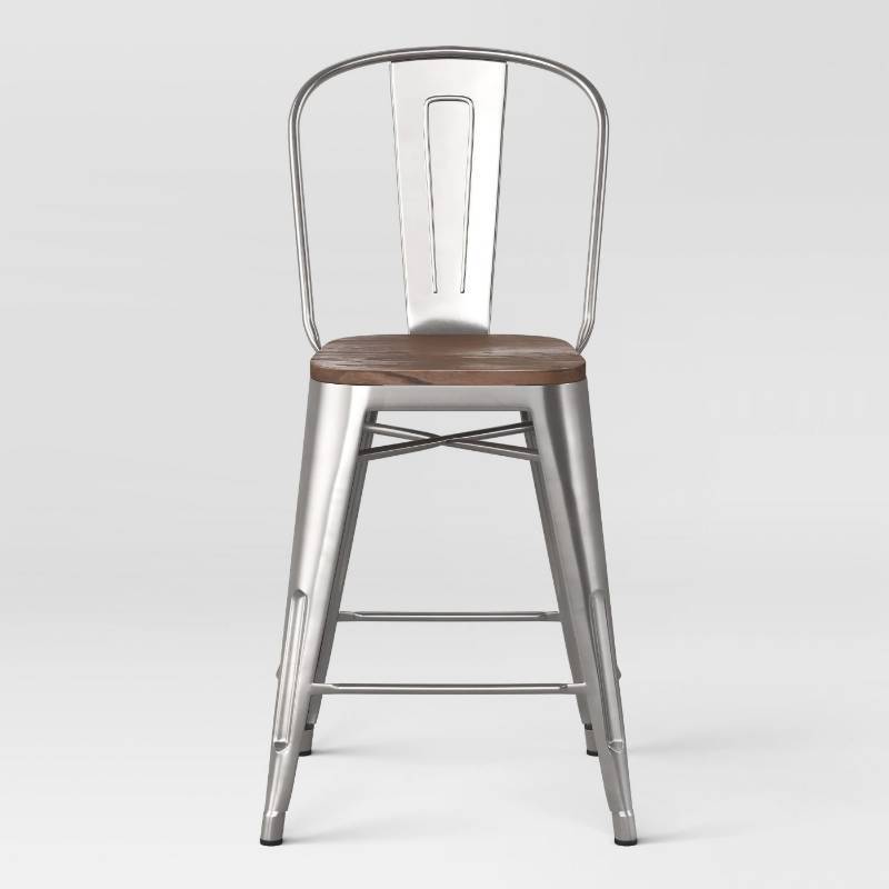 lot 7832 image: Carlisle Counter Stool with Wood Seat - Threshold