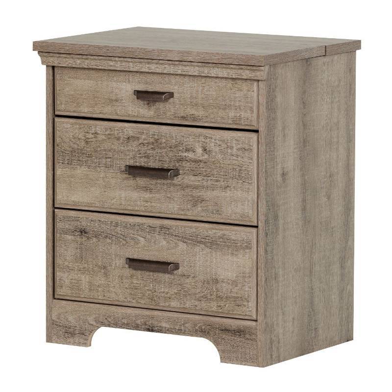lot 7834 image: Flexible Nightstand with Charging Station and Drawers - South Shore