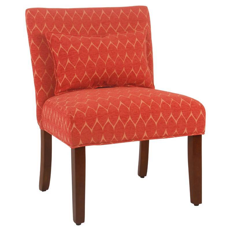 lot 7846 image: Parker Accent Chair with Pillow, Textured Melon - HomePop