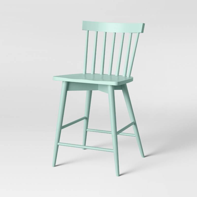lot 7855 image: Windsor Counter Stool Hardwood, Smoke Green - Threshold