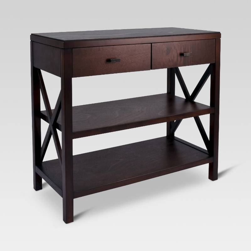 lot 7864 image: Owings Console Table 2 Shelf with Drawers - Threshold