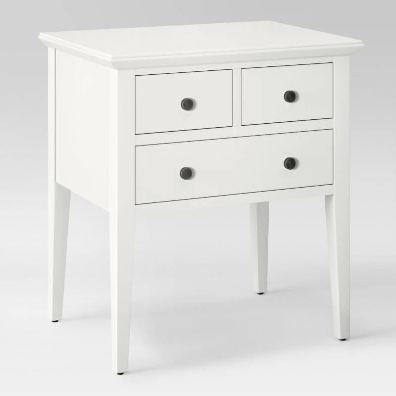 lot 7863 image: 3 Drawer End Table, Cream - Threshold