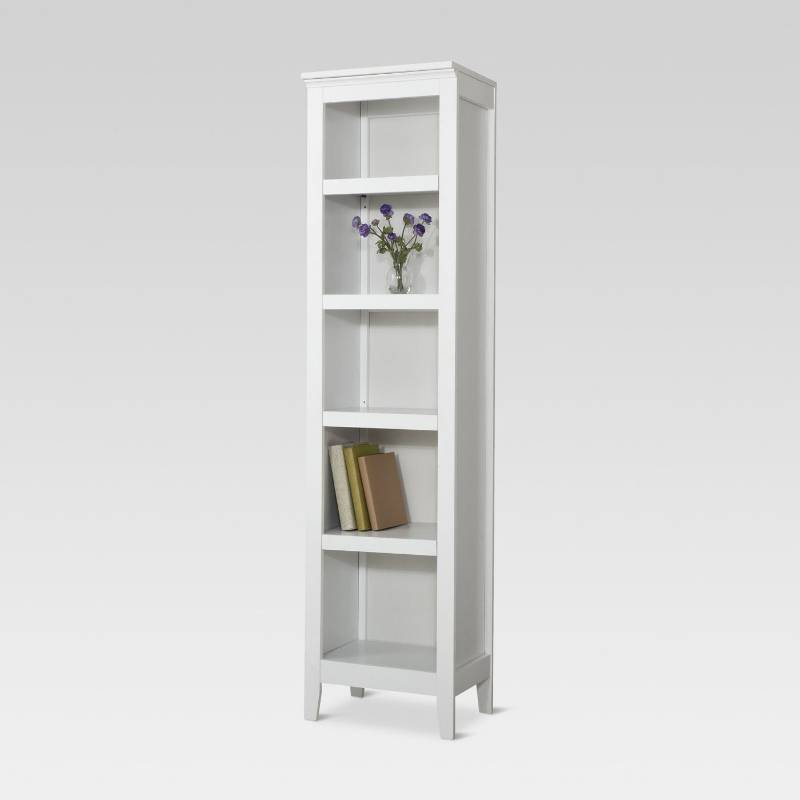 lot 7875 image: 72 Carson Narrow Bookcase, White - Threshold
