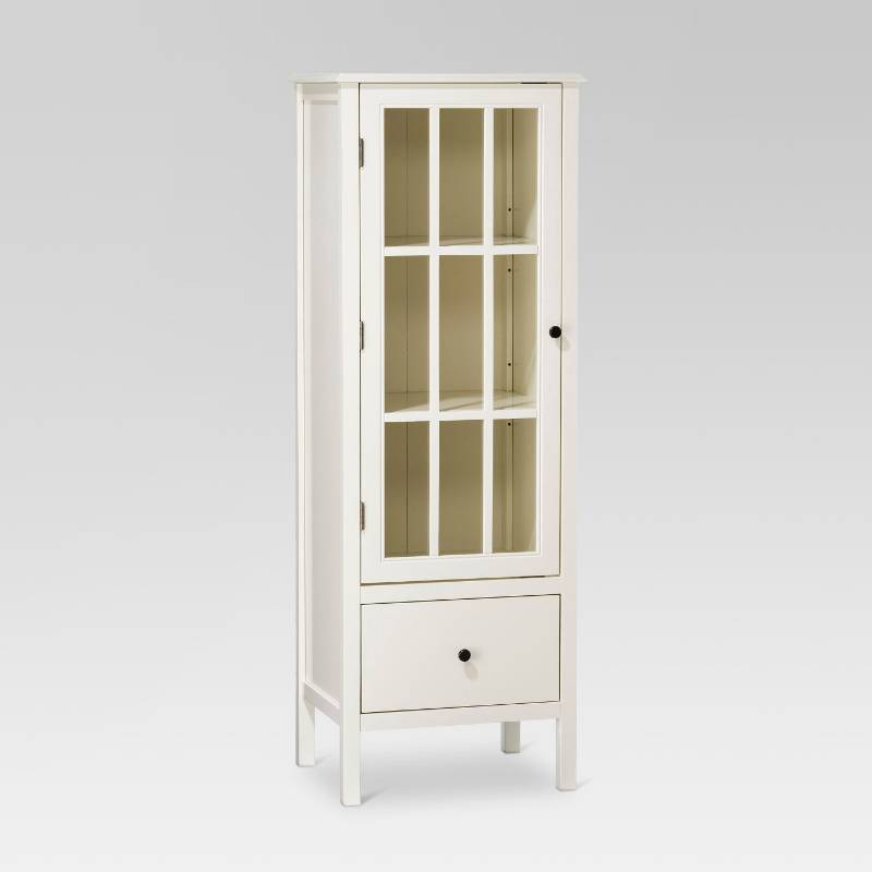 lot 7879 image: Windham 56 Narrow Library Cabinet with DoorDrawer, Shell - Threshold