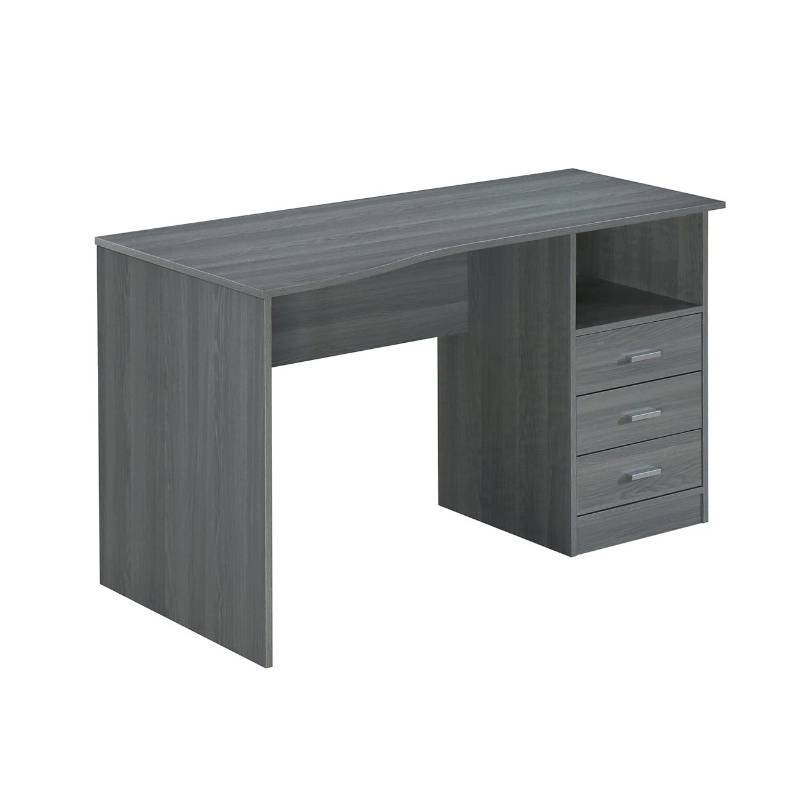 lot 7891 image: Classic Computer Desk with Multiple Drawers, Grey - Techni Mobili