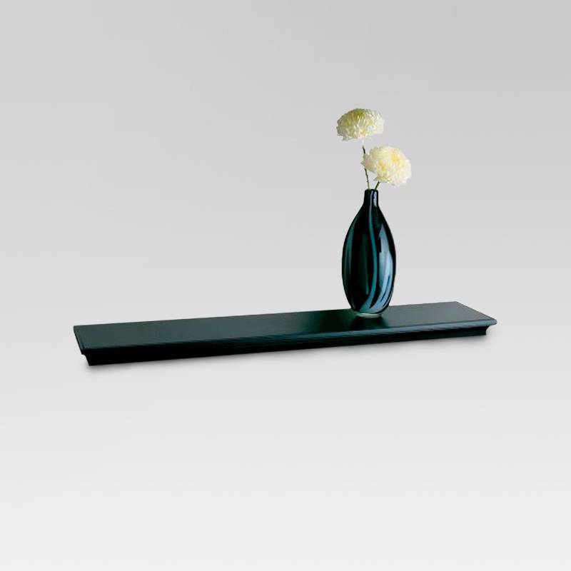 lot 7899 image: 36 x 7.7 Traditional Wall Shelf Black - Threshold