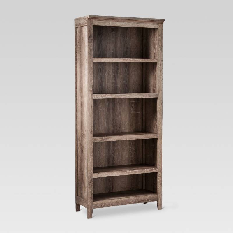 lot 7909 image: 72 Carson 5 Shelf Bookcase, Rustic - Threshold