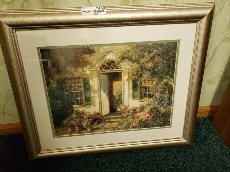lot 7439 image: Framed wall art.