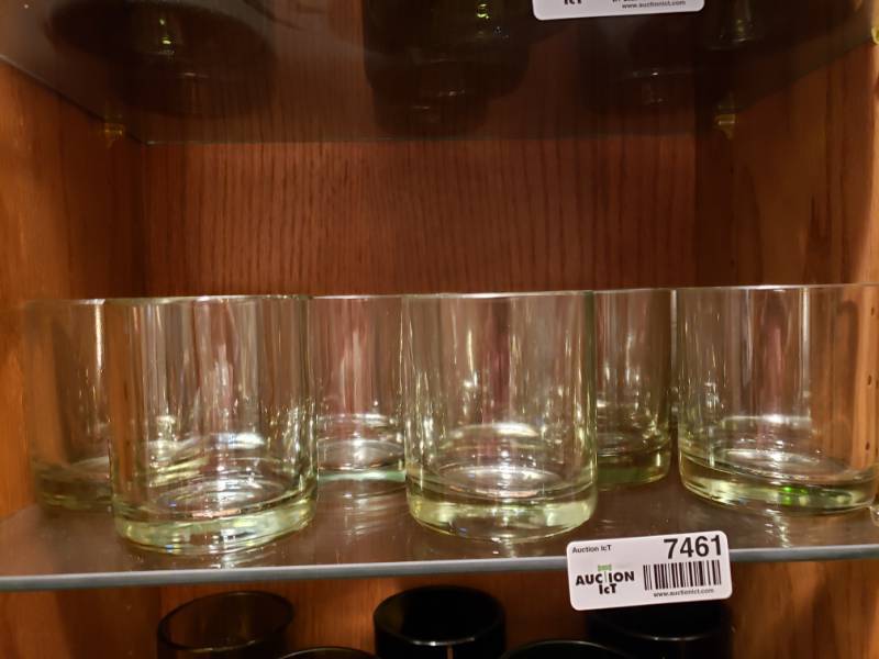 lot 7461 image: 9 matching drinking glasses.
