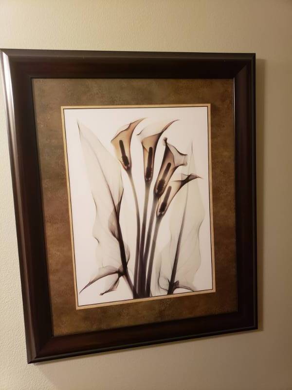 lot 7490 image: Framed wall art.