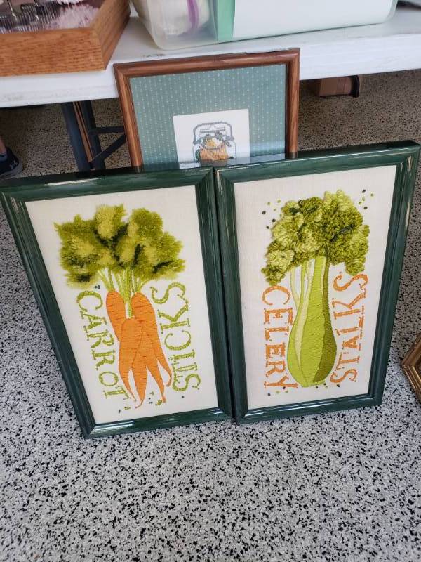 lot 7572 image: Lot of 3 pieces of food themed artwork