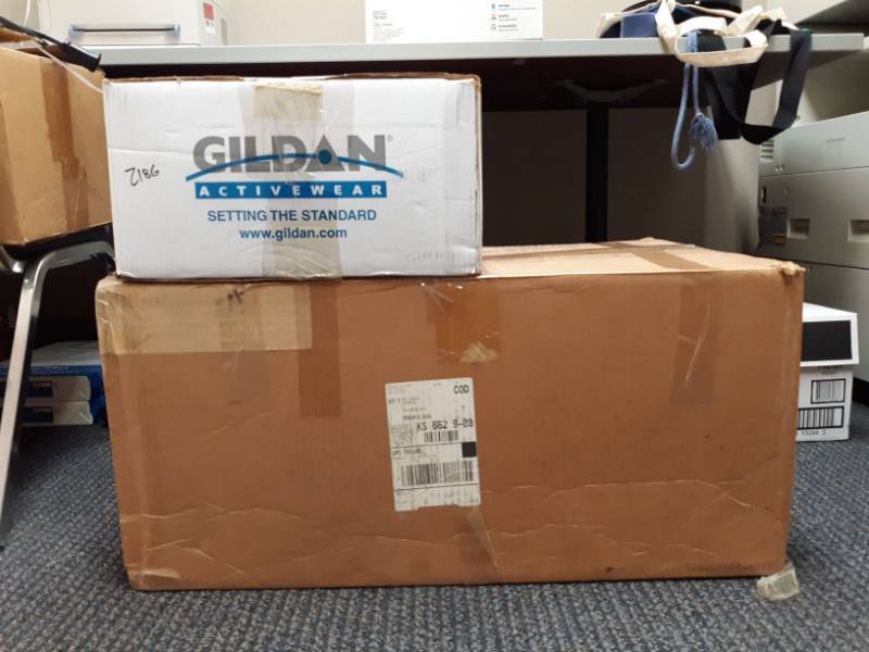lot 2388 image: (2) Boxes Of Assorted Blank Garments- Nor Printed