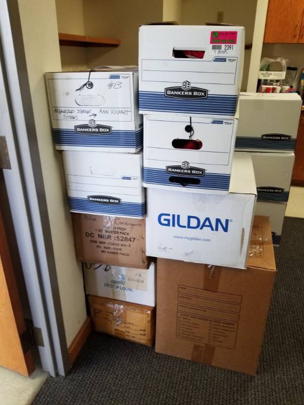 lot 2391 image: 9 Boxes of Various SizesColors Of Shirts