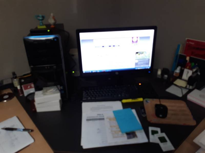 lot 2401 image: HP Pavilion Desktop Computer, With Windows 10, & 19 Monitor Intel Inside Core i5,