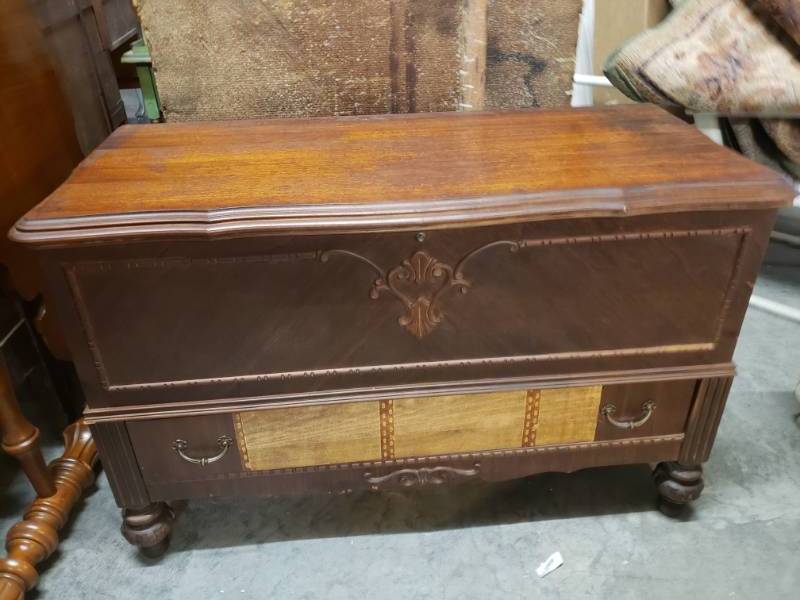 lot 7549 image: Lane Cedar Walnut Chest with Drawer