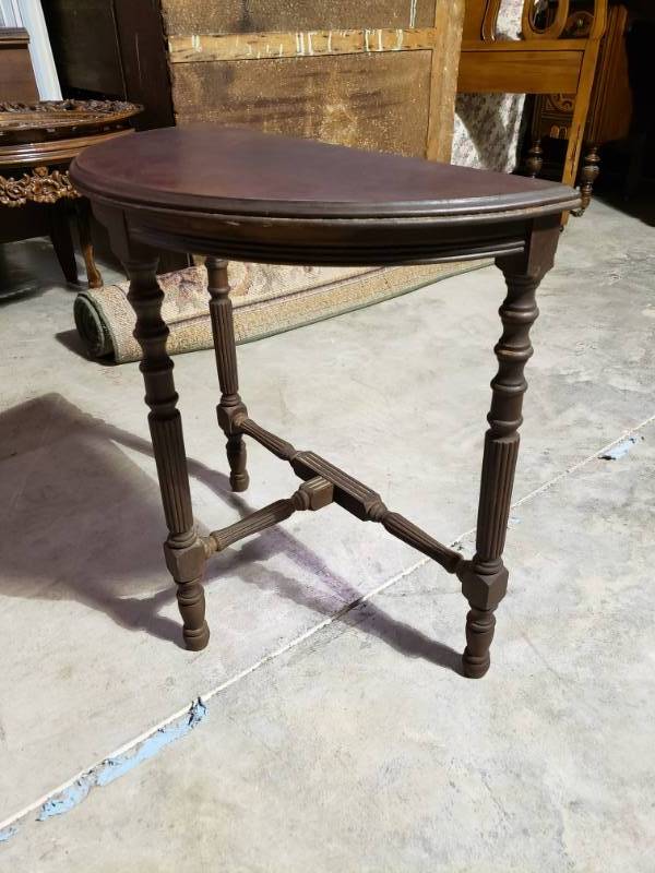 lot 7594 image: Crescent Moon End Table