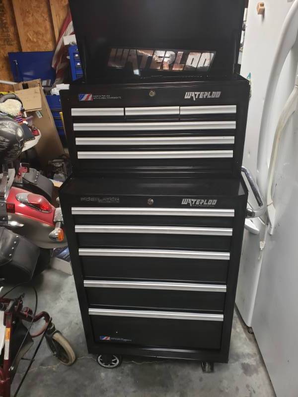 Black Finish Waterloo Professional Series 6 Drawer Tool Chest With