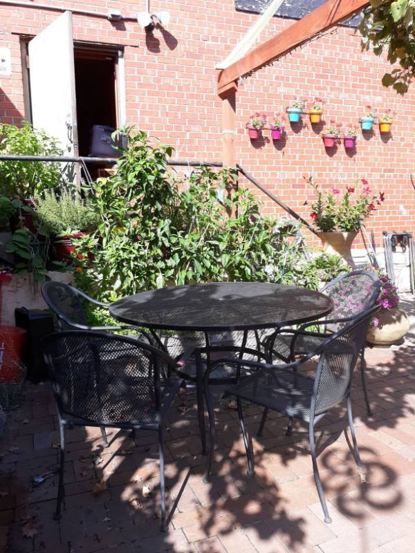 lot 9719 image: Outdoor Table and Four chairs